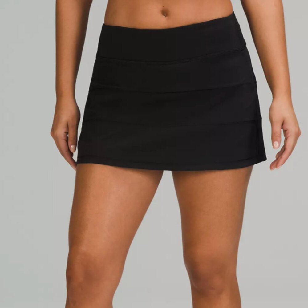 Lululemon Pace Rival Mid-Rise Skirt Long, Black, Size 2
